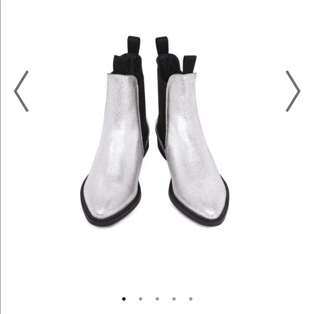New Miista Booties in metallic leather. size 37